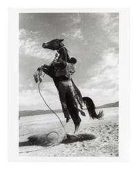 Ernst Haas (1921-1986) Leaping Horse (Clark Gable as Guy Langland doing his own stunts, on the set of "The Misfits,") Nevada, 1960