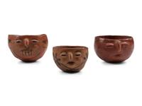 Tohono O'odham Facial Pottery Bowls