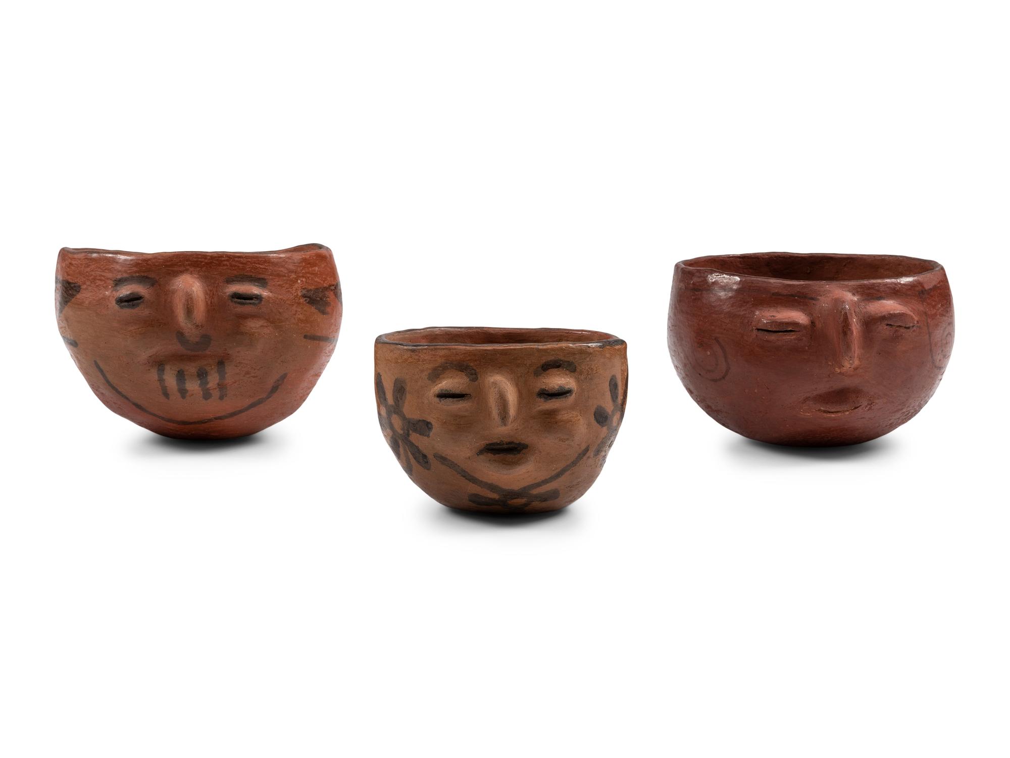 Tohono O'odham Facial Pottery Bowls
