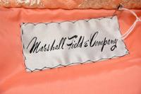 A Salmon and Gold Metallic Dress Ensemble,