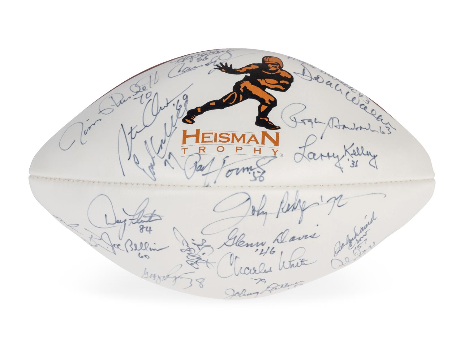 A Heisman Trophy Winners Multi Signed Autograph Football - 19 Signatures (Beckett Authentication Services Letter),