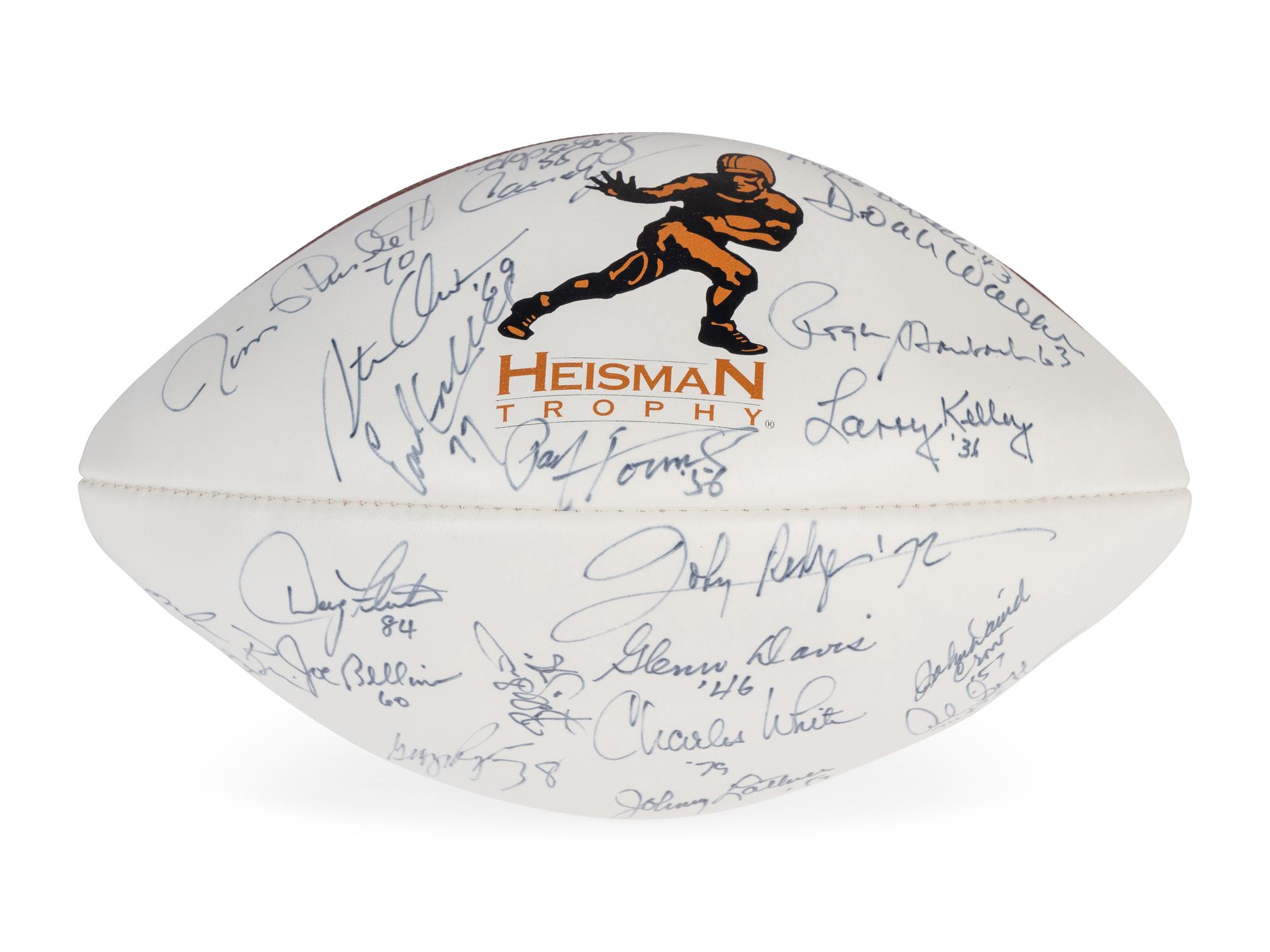A Heisman Trophy Winners Multi Signed Autograph Football - 19 Signatures (Beckett Authentication Services Letter),