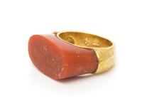 An 18 Karat Yellow Gold and Ancient Carnelian Intaglio Ring, Ed Wiener, 10.10 dwts.