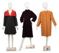 Three Designer Coats: Two Pauline Trigère, One Bill Blass, 1980-90s