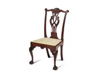 A Chippendale Carved Walnut Side Chair