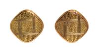 A Pair of 18 Karat Yellow Gold Earclips, Alex Sepkus, 12.50 dwts.