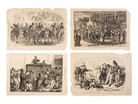 [CIVIL WAR]. A group of engravings presenting scenes and subjects mostly related to enslavement and the Civil War.