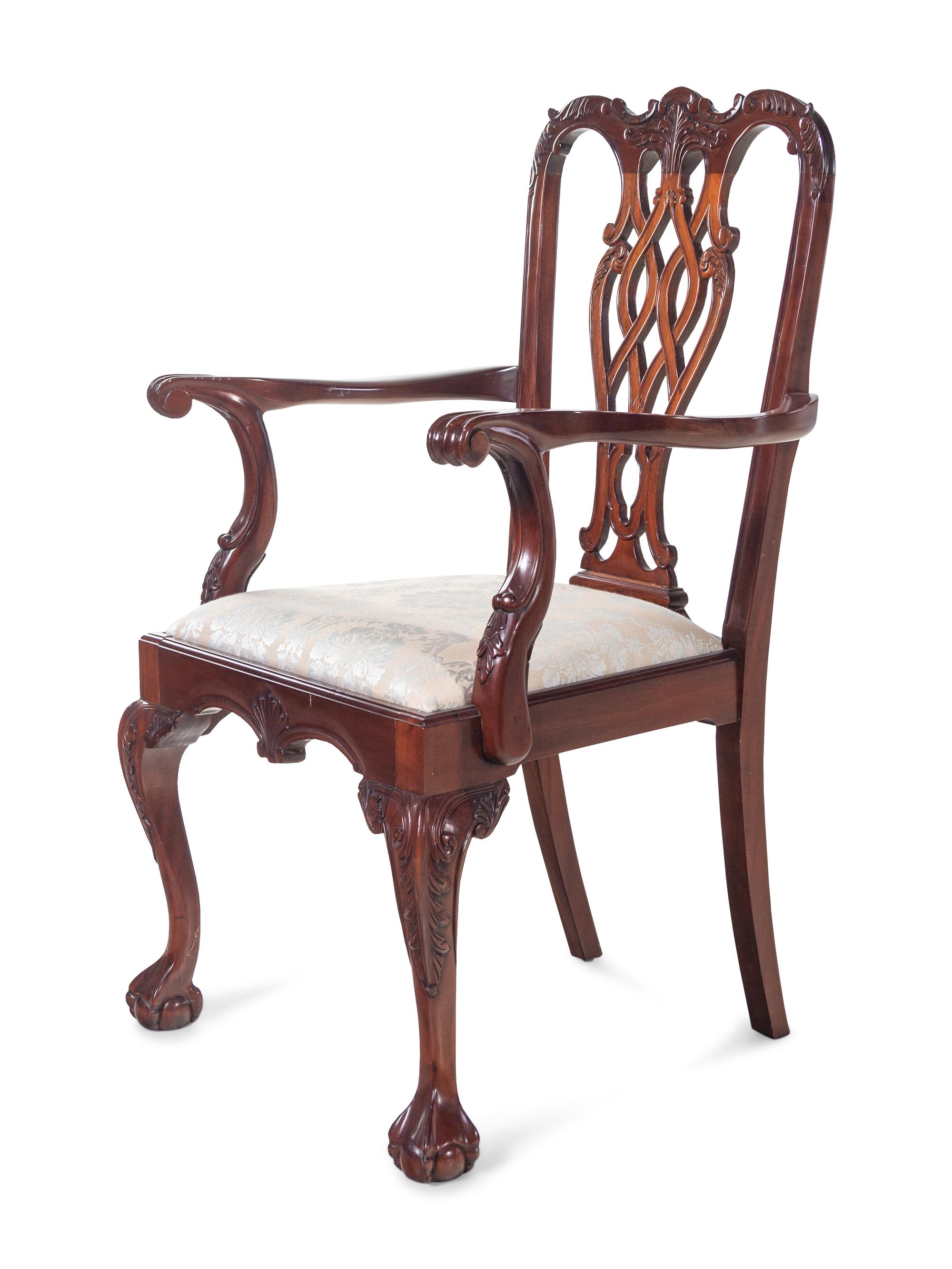 A Set of Ten George III Style Mahogany Dining Chairs