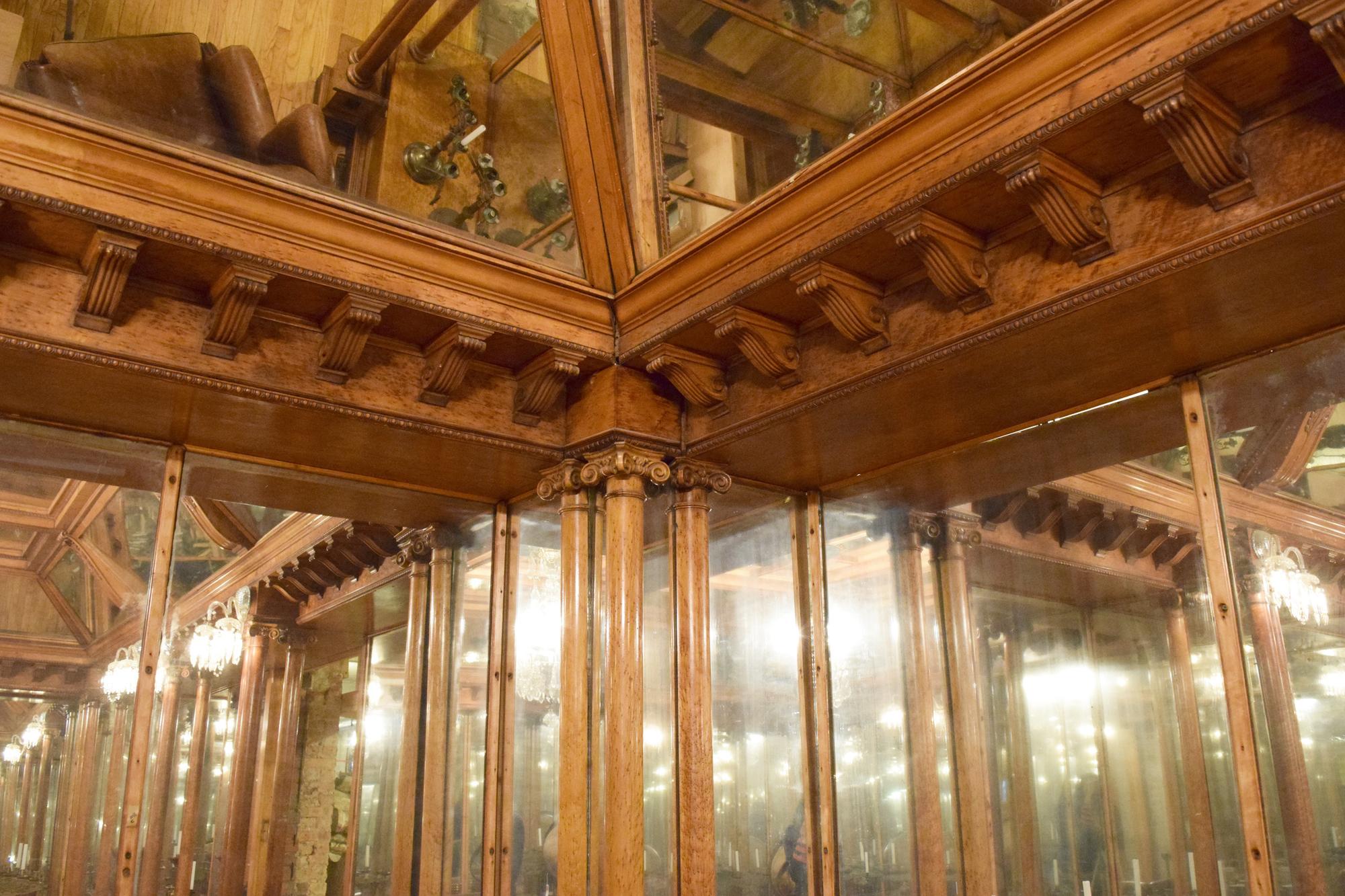 A Mirror inset and Bird's Eye Maple Nashville Jewelry Store Interior 255" W x 223" D x 120.5" — United States, Circa 1913
