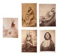 SOULE, William S. (1836-1908), photographer. A group of 6 albumen photographs featuring Native American subjects. Ca late 1860s-1870s.