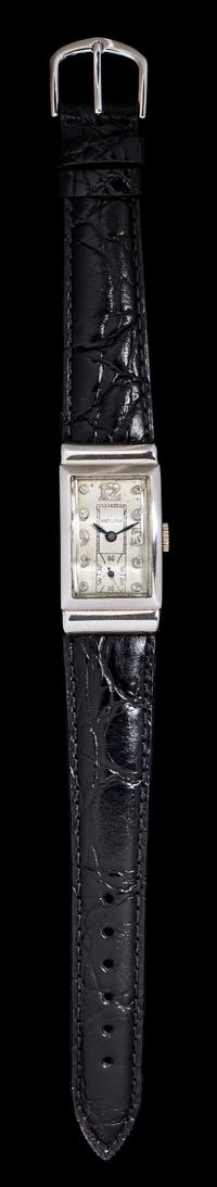 A Vintage Platinum and Diamond Wristwatch, Hamilton,