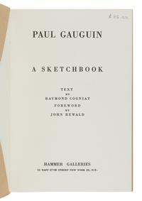 GAUGUIN, Paul (1848-1903). -- COGNIAT, Raymond. -- REWALD, John. Paul Gaugin: A Sketchbook / Carnet de Croquis. New York: Hammer Galleries, 1962.