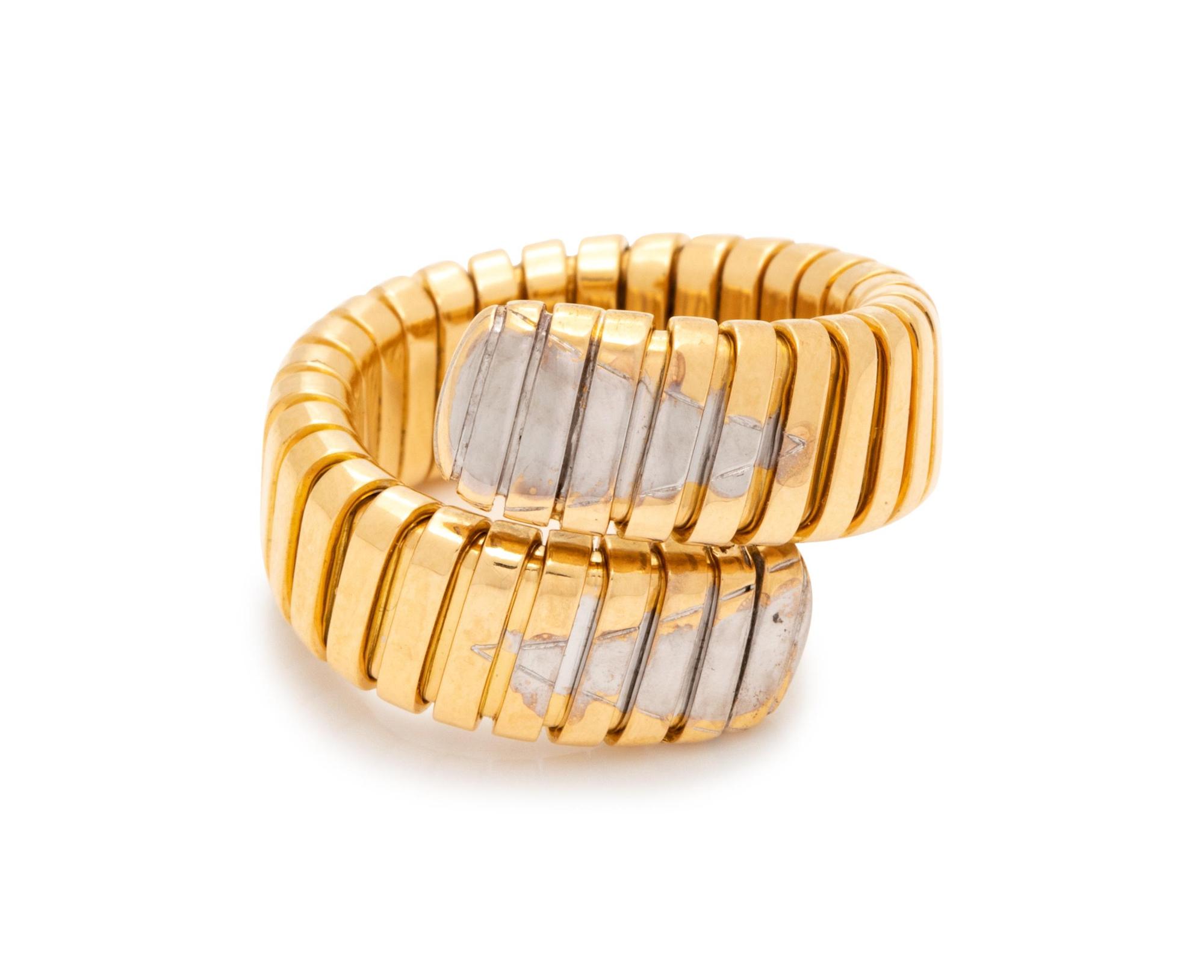 BVLGARI, BICOLOR GOLD 'SERPENTI' RING
