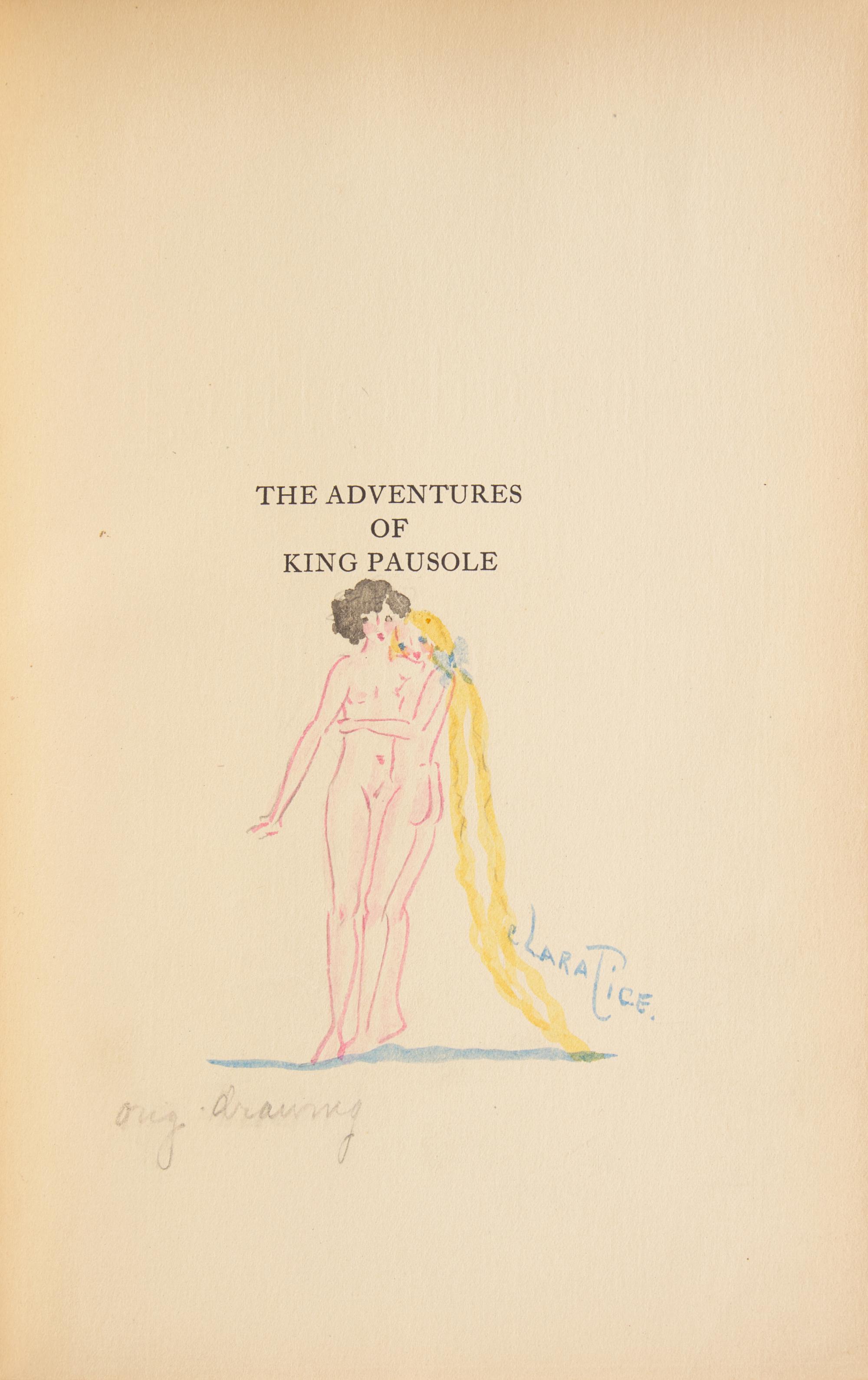 [Literature] [Tice, Clara] Louys, Pierre. Group of 2 Titles, each with an Original Drawing