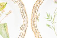 A Pair of Royal Copenhagen Flora Danica Reticulated Porcelain Platters