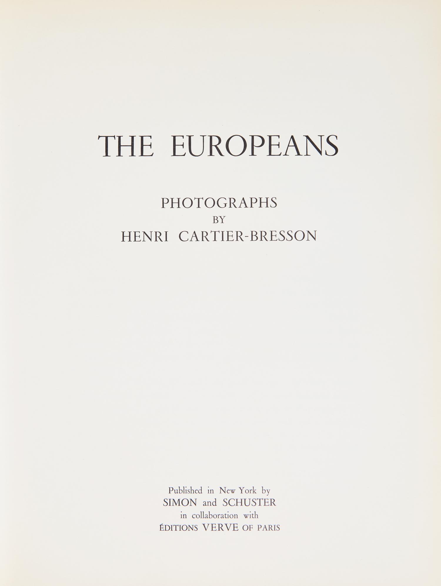 [Photography] Cartier-Bresson, Henry. Group of 2 Titles