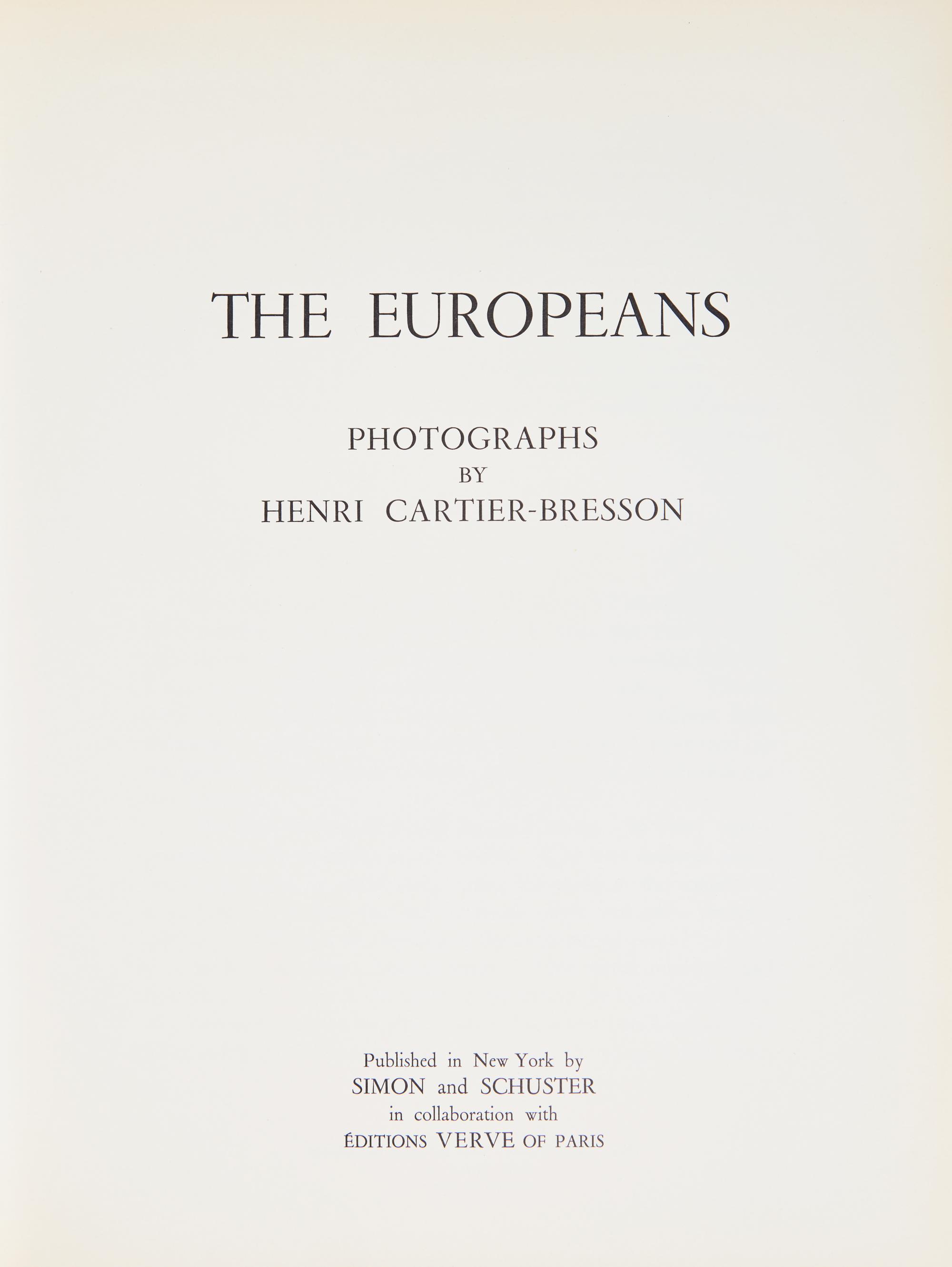 [Photography] Cartier-Bresson, Henry. Group of 2 Titles
