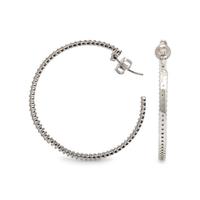 PAUL MORELLI, DIAMOND AND WHITE GOLD INSIDE OUT HOOP EARRINGS
