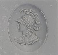 A Neoclassical Gold and Onyx Pendant with a Bust of Athena