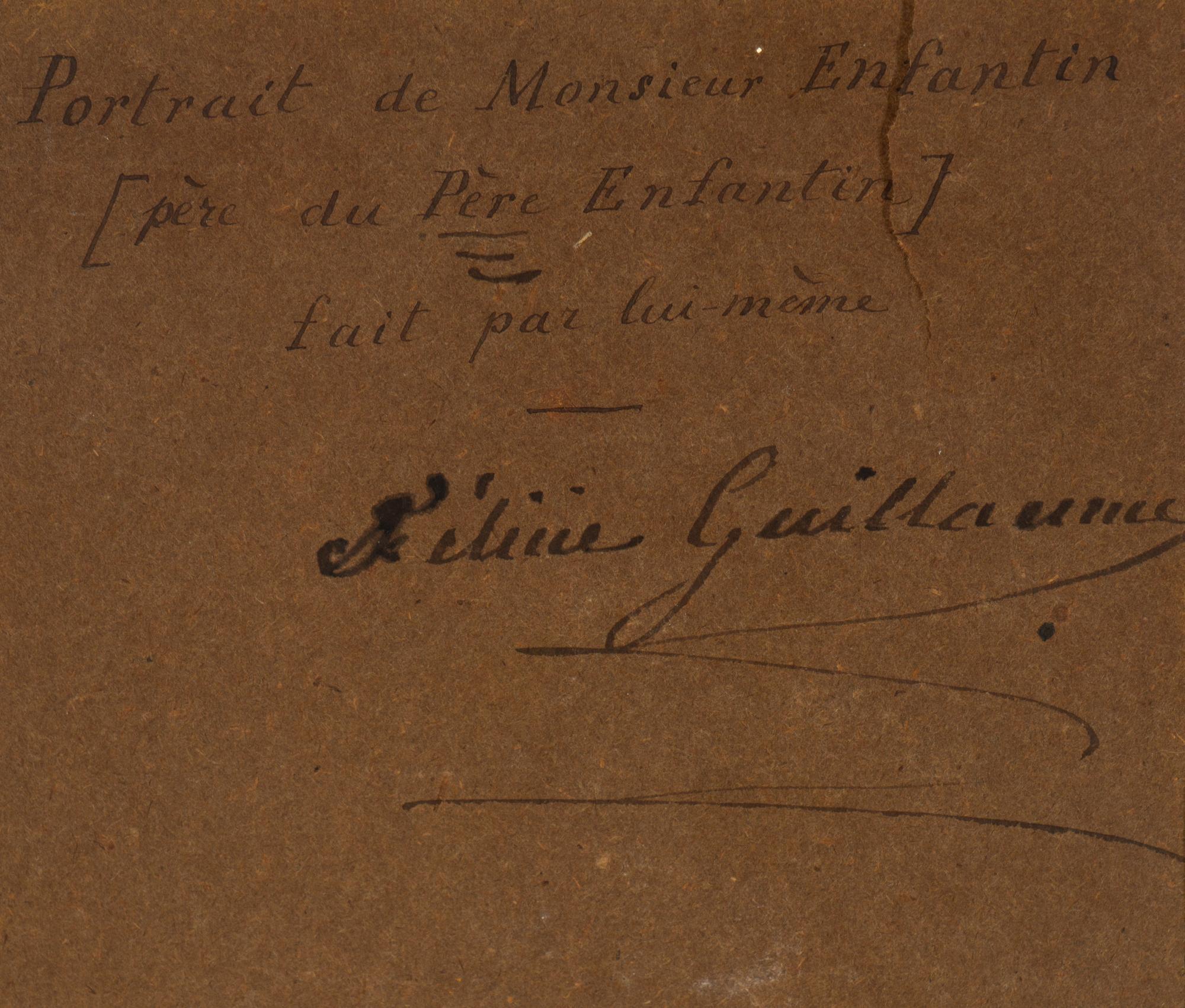 Two Reverse-Painted Glass Portraits of Madame and Monsieur Enfantin