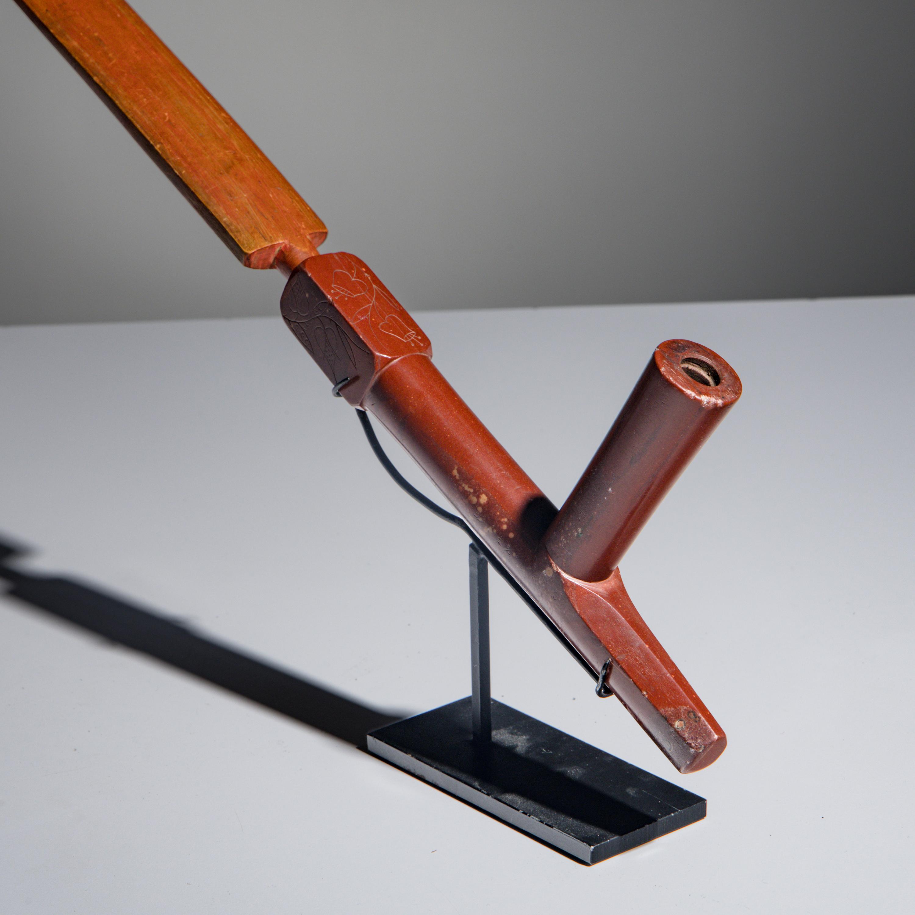 Sioux Quilled Pipe Stem, with Catlinite Bowl