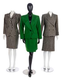 Three Yves Saint Laurent & Ungaro Skirt Suits, 1980-90s