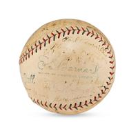 A 1930 Cleveland Indians Team Signed Autograph Baseball (PSA Auction Letter),