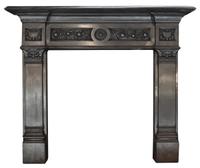 A Cast Iron Fireplace Mantel 58.5" W x 9" D x 53.5" H — England, Late 19th Century