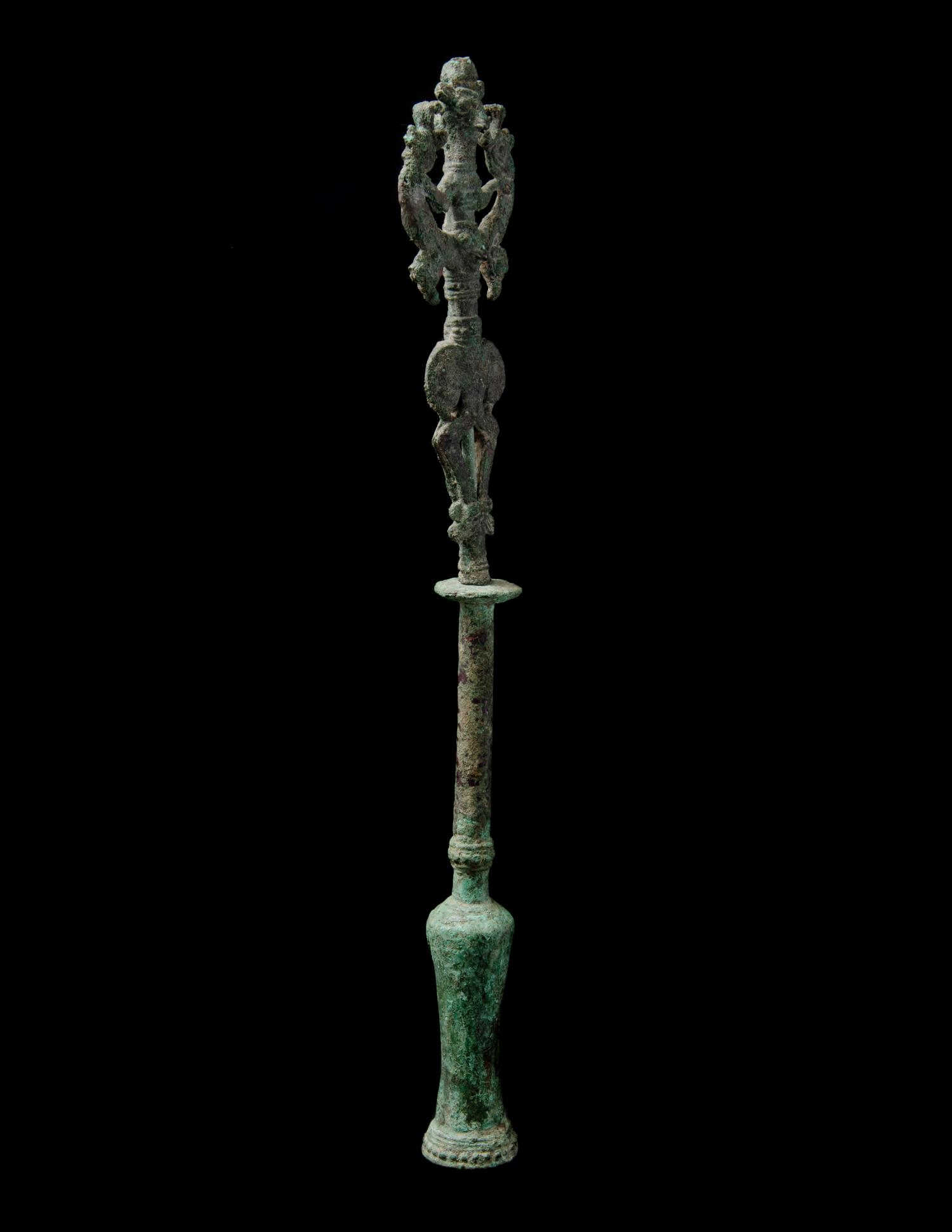 A Luristan Bronze Standard Finial with the Master of the Animals