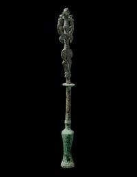 A Luristan Bronze Standard Finial with the Master of the Animals