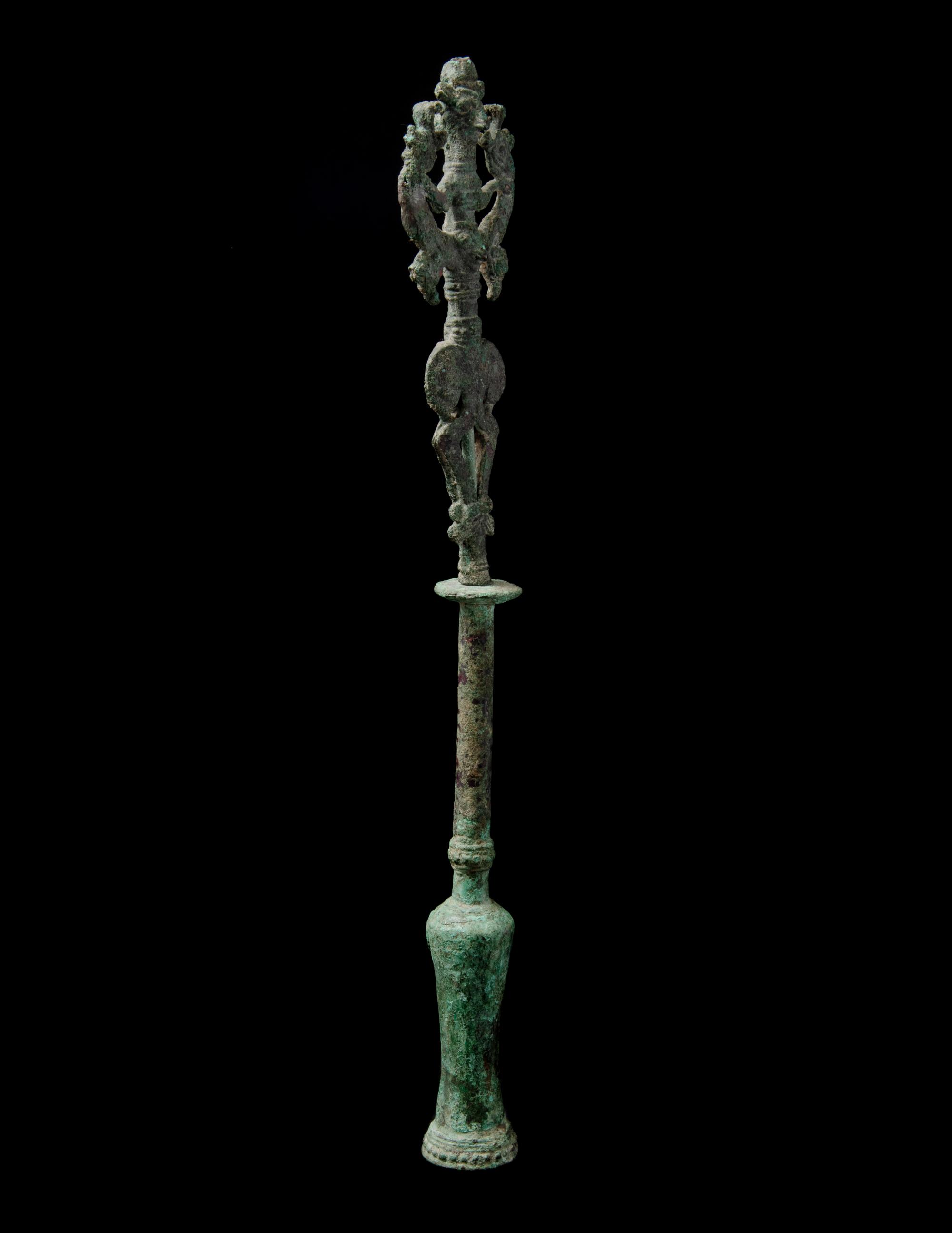 A Luristan Bronze Standard Finial with the Master of the Animals