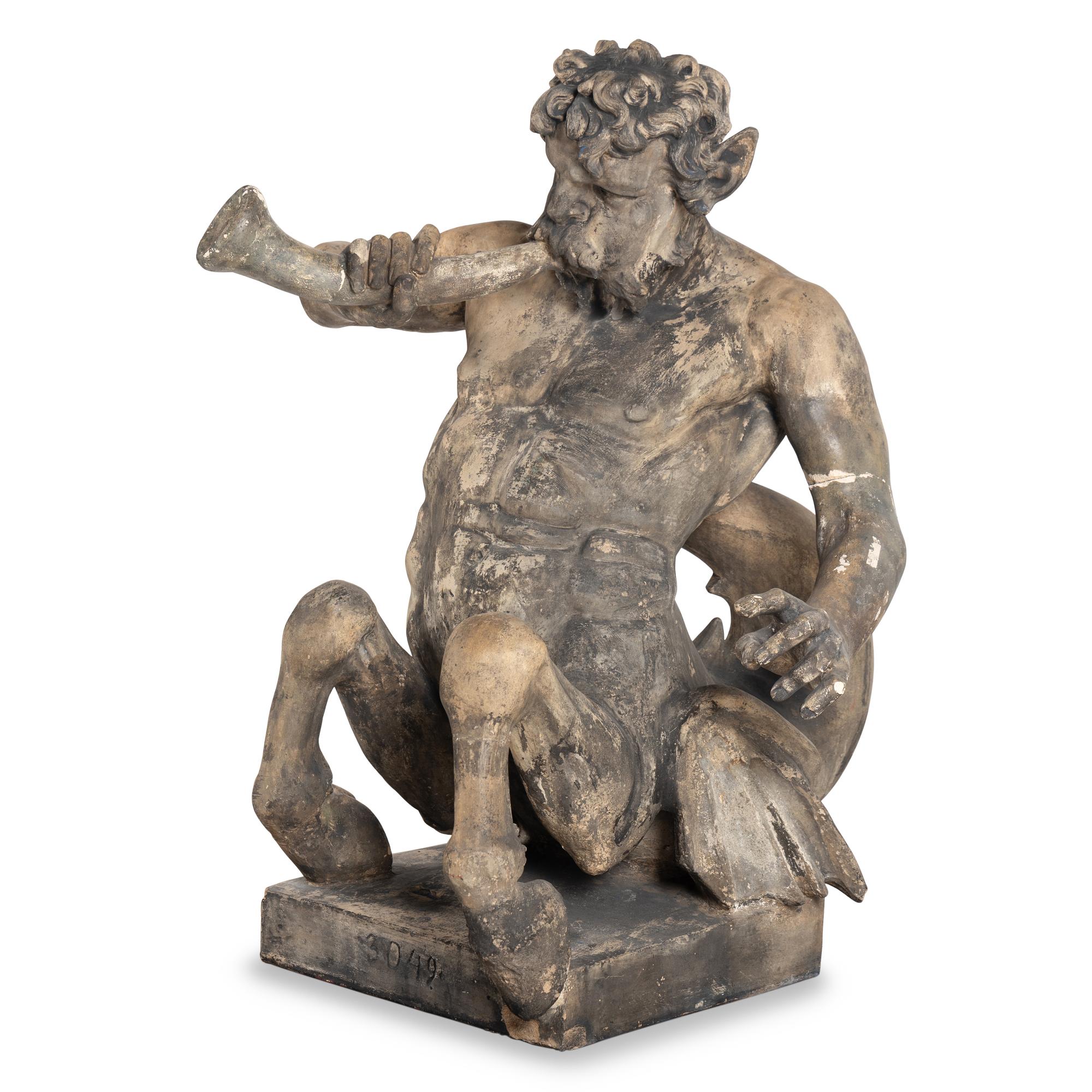 A Large Terracotta Figure of a Triton