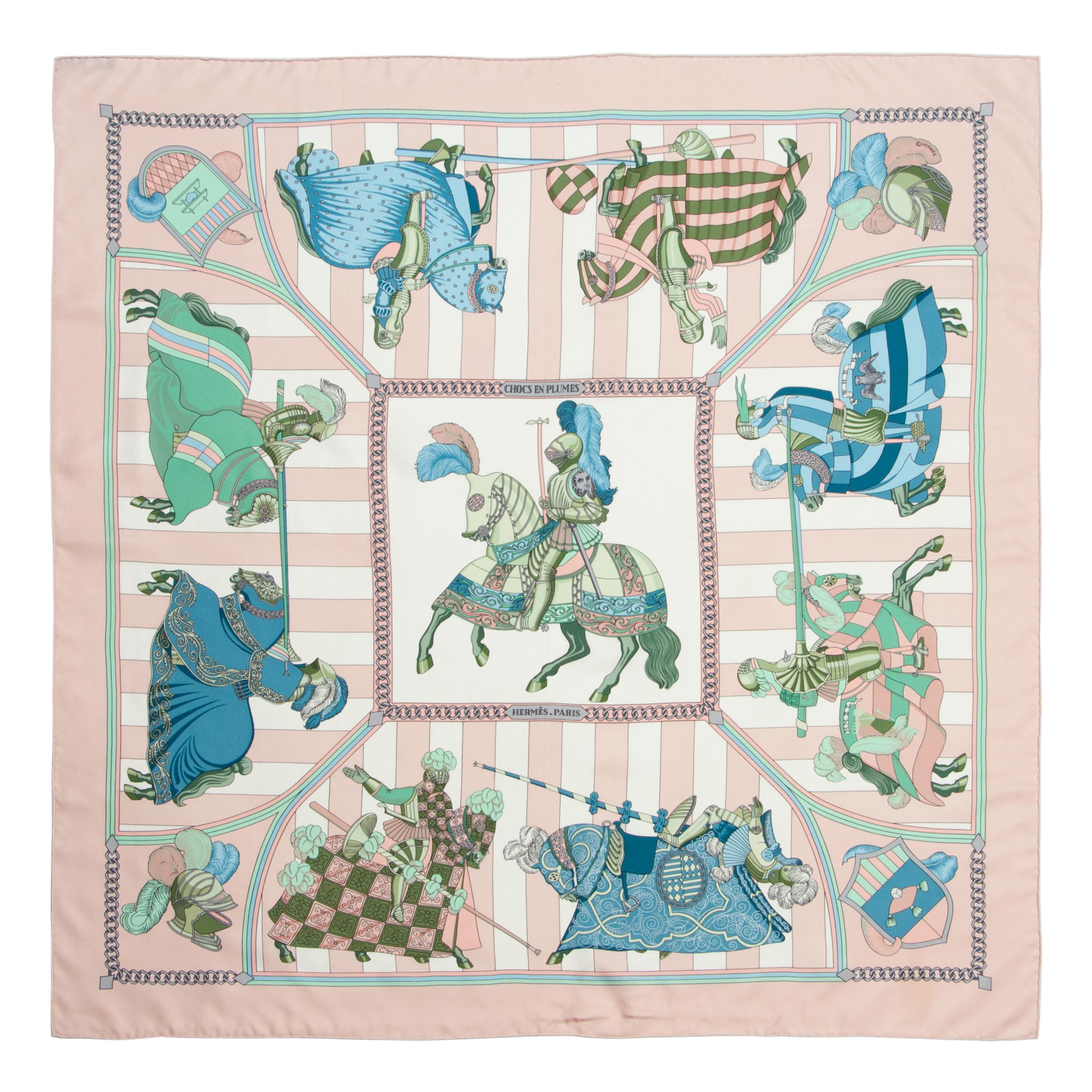 Three Hermès 90cm Silk Scarves