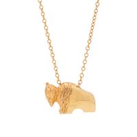 YELLOW GOLD BUFFALO NECKLACE