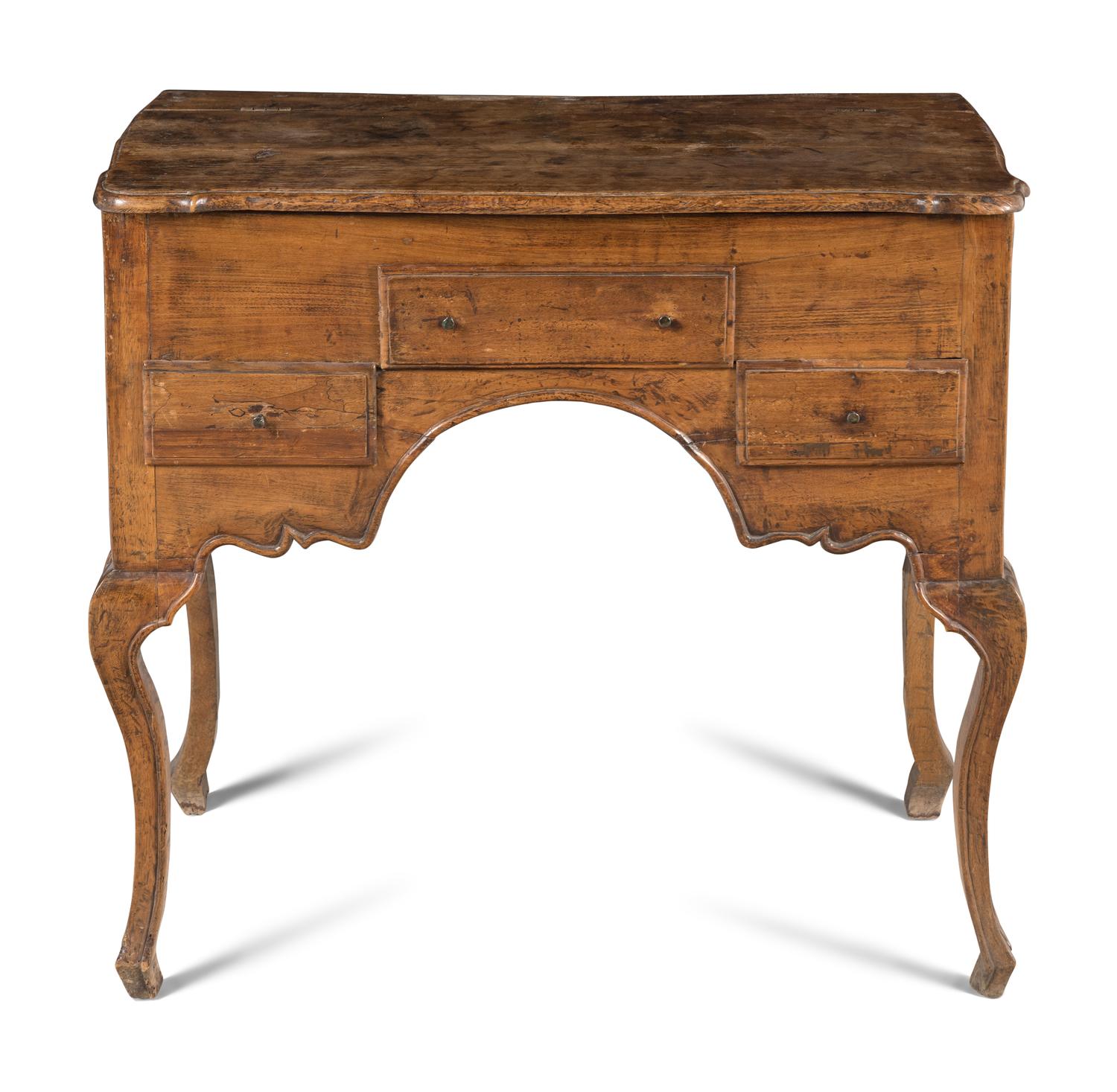 A Continental Walnut Dressing Table