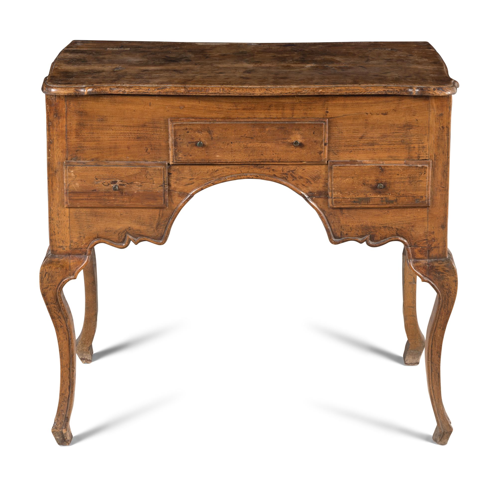 A Continental Walnut Dressing Table