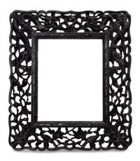 A Carved Zitan Picture Frame Height 16 1/2 x width 14 1/2 inches. — 19TH/20TH CENTURY