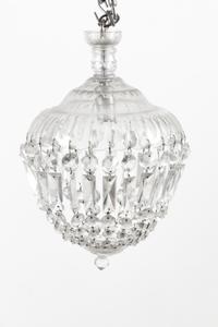 A Beaded Cut Glass Ceiling Fixture