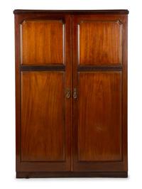 A Mahogany Fitted Gentleman's Wardrobe — EARLY 20TH CENTURY