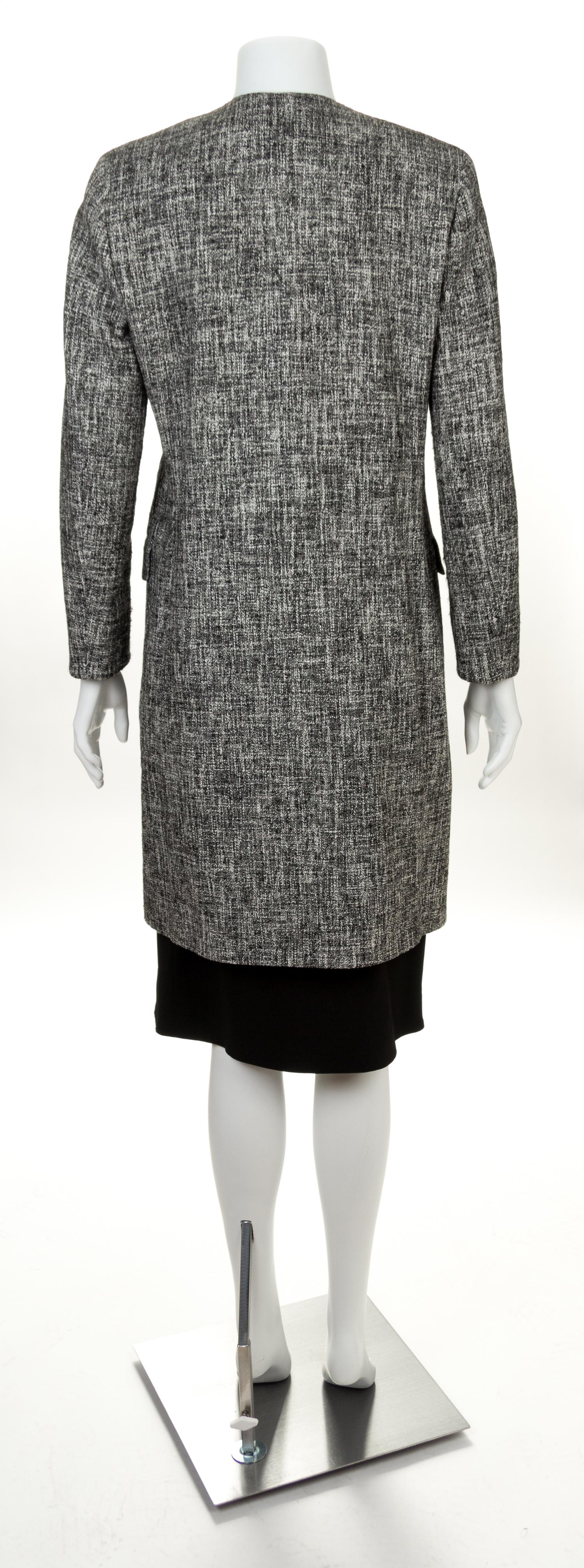 An Etro Black and White Tweed Coat and Skirt Ensemble Jacket size 42; Skirt size 44.
