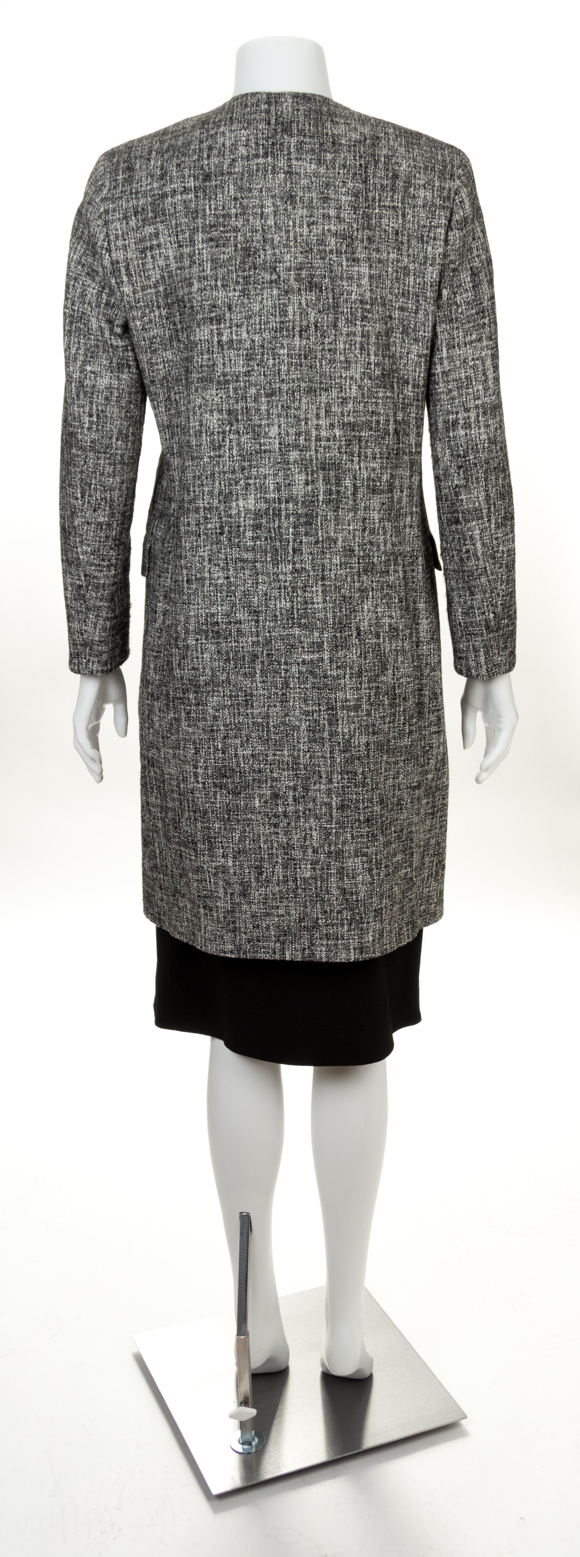 An Etro Black and White Tweed Coat and Skirt Ensemble Jacket size 42; Skirt size 44.