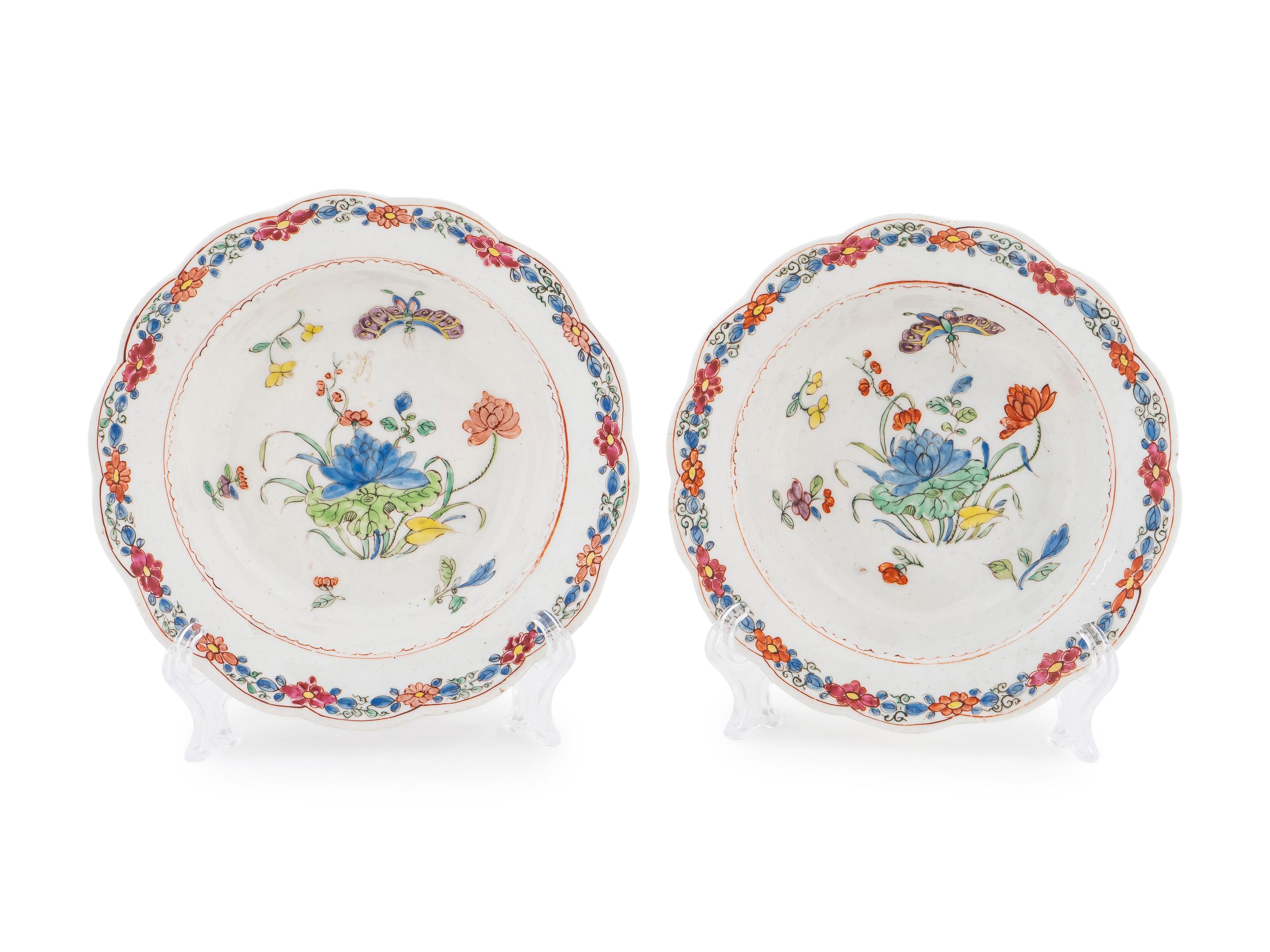 A Pair of English Porcelain Bowls — C. 1820