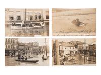 [EPHEMERA]. 35 RPPCs of floods, incl. the Great Flood of 1913.