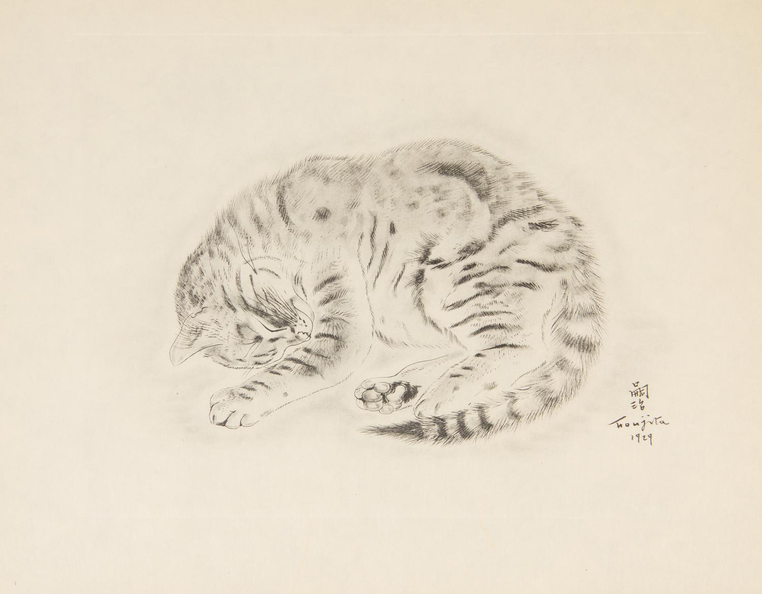 FOUJITA, TSUGOUHARA. 20 etchings from A Book of Cats. New York, 1930. One signed in pencil.