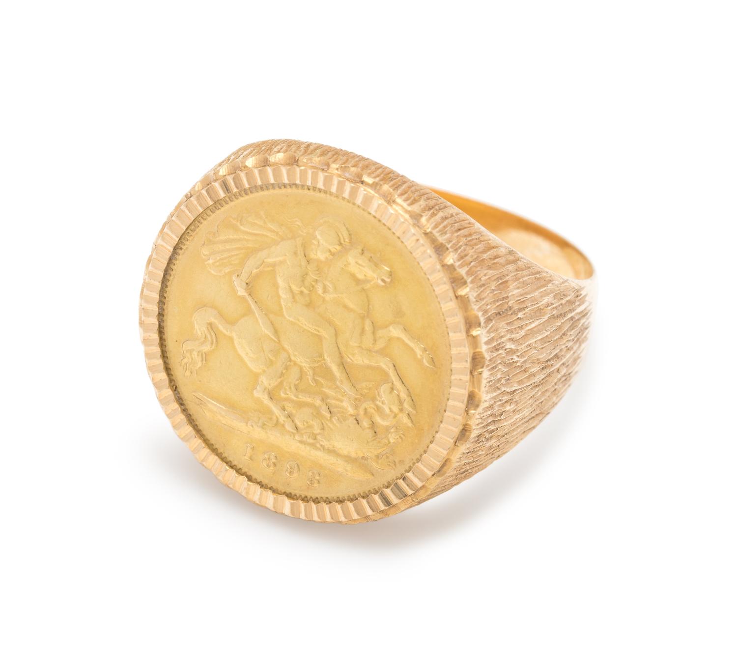 BRITISH SOVEREIGN GOLD COIN RING