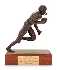 A 1988 Brian Piccolo Leadership Award Presented to Mike Ditka Formerly Displayed at Mike Ditka's Restaurant