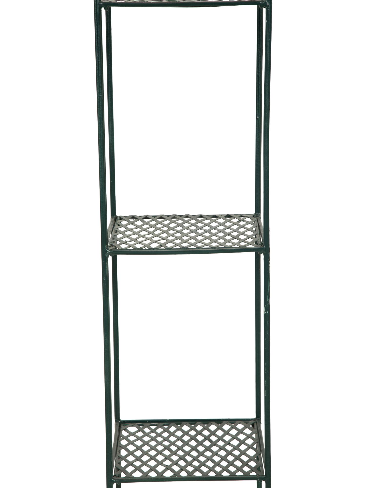 A Pair of Green Painted Iron Plant Stands