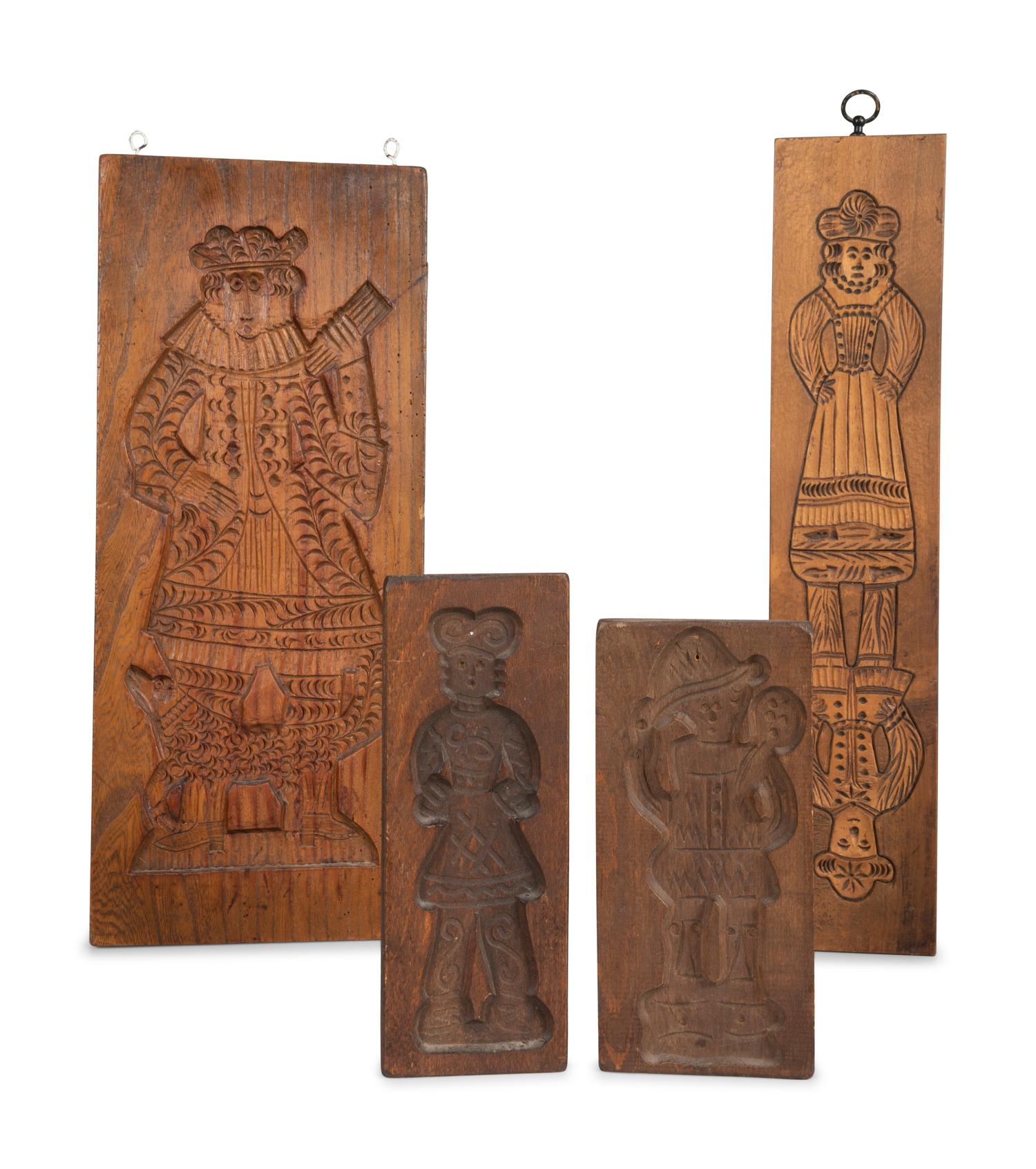 Four Wooden Mold Boards