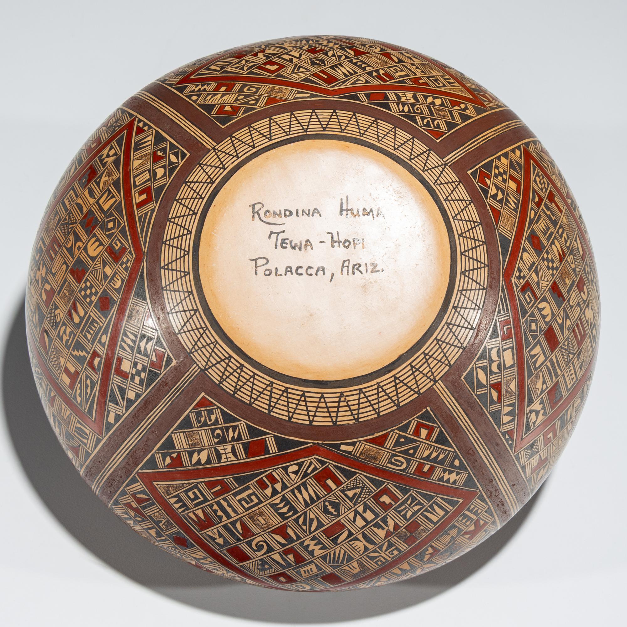 Polychrome Pottery Bowl, Shard Design