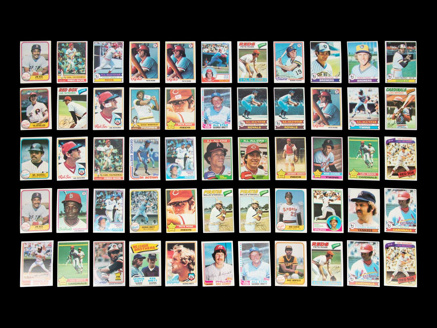 A Group of Over 100 1970s-80s Hall of Fame Baseball Cards Including an Eddie Murray Rookie and Complete 1977 TCMA Renata Galasso Series One Set